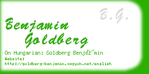 benjamin goldberg business card